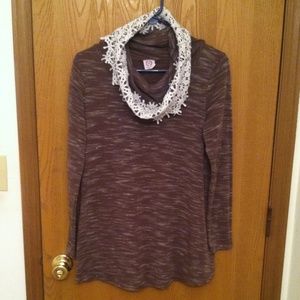 WANNA B BLOUSE LONG SLEEVE LARGE WOMANS COLLARED